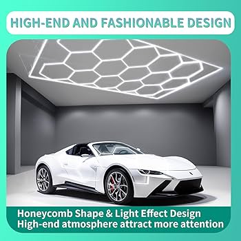 FAISHILAN Hexagon Lights: Higher Brightness 900W, 96,200 LM
